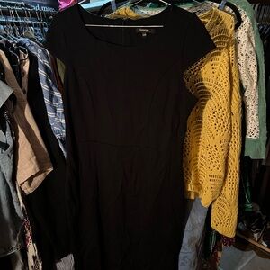 George Black Mini Dress with Cap Sleeves